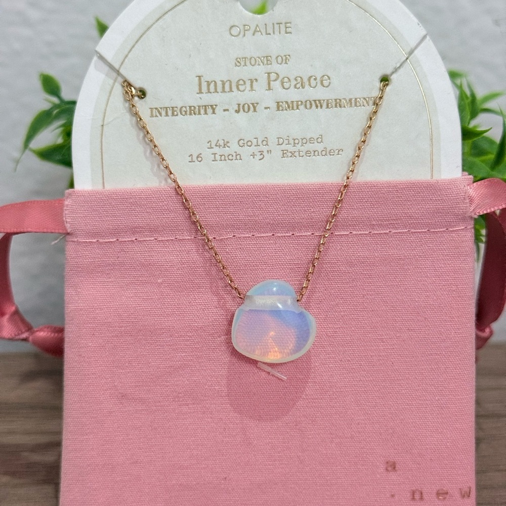 A New Day Gold Opalite Necklace